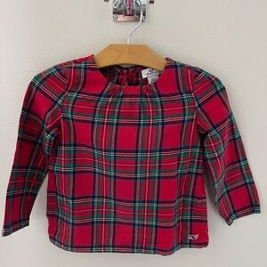 Vineyard Vines Red Plain Tunic Top Girls 3T